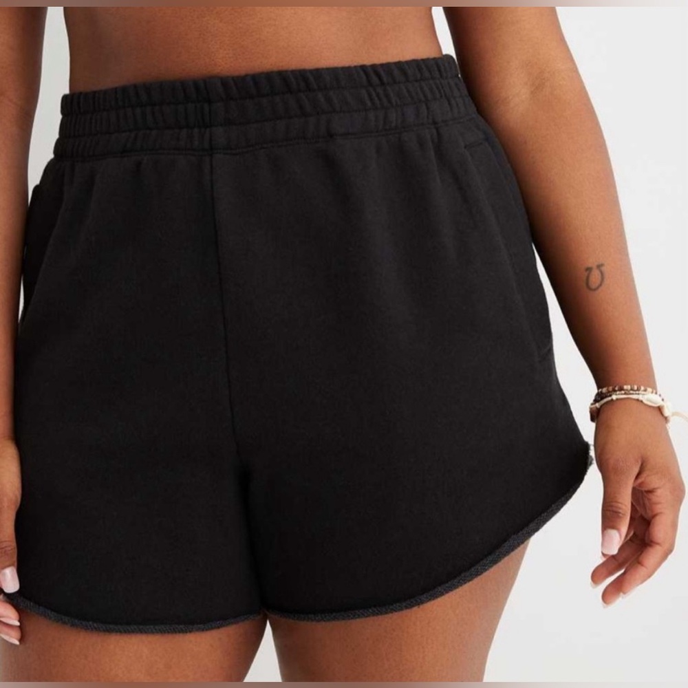 Aerie Black High-Waisted Short